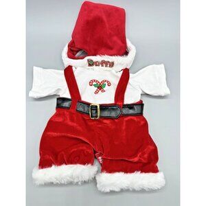 Disney Parks Duffy Bear Santa Christmas Candy Cane 2011 Outfit Costume 17 inch